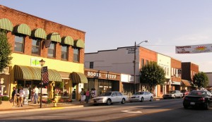 Downtown Conover, where Shirley grew up